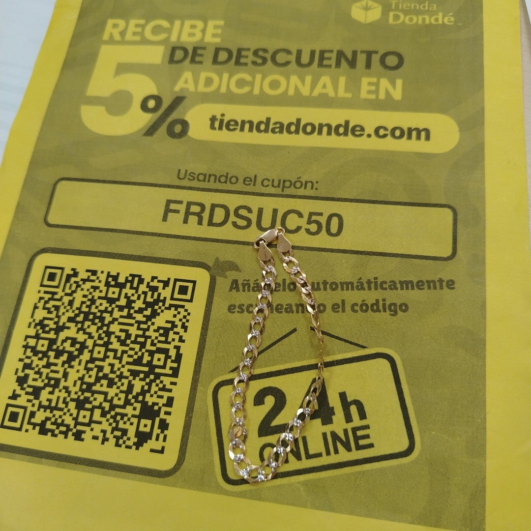 PULSERA BARBADA 14K 21 CM 6.4 GR (NUEVO)