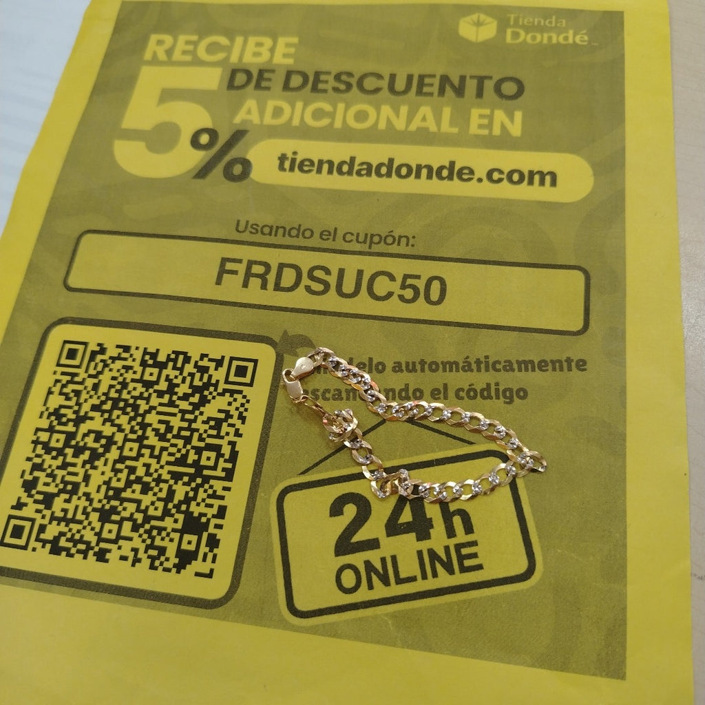 PULSERA BARBADA 14K 21 CM 6.3 GR (NUEVO)
