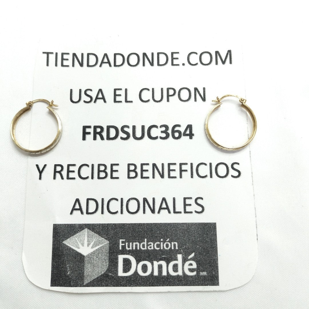 ARRACADAS PAR ORO COMBINADO 14 K 2,90 GRMS (SEMINUEVO)