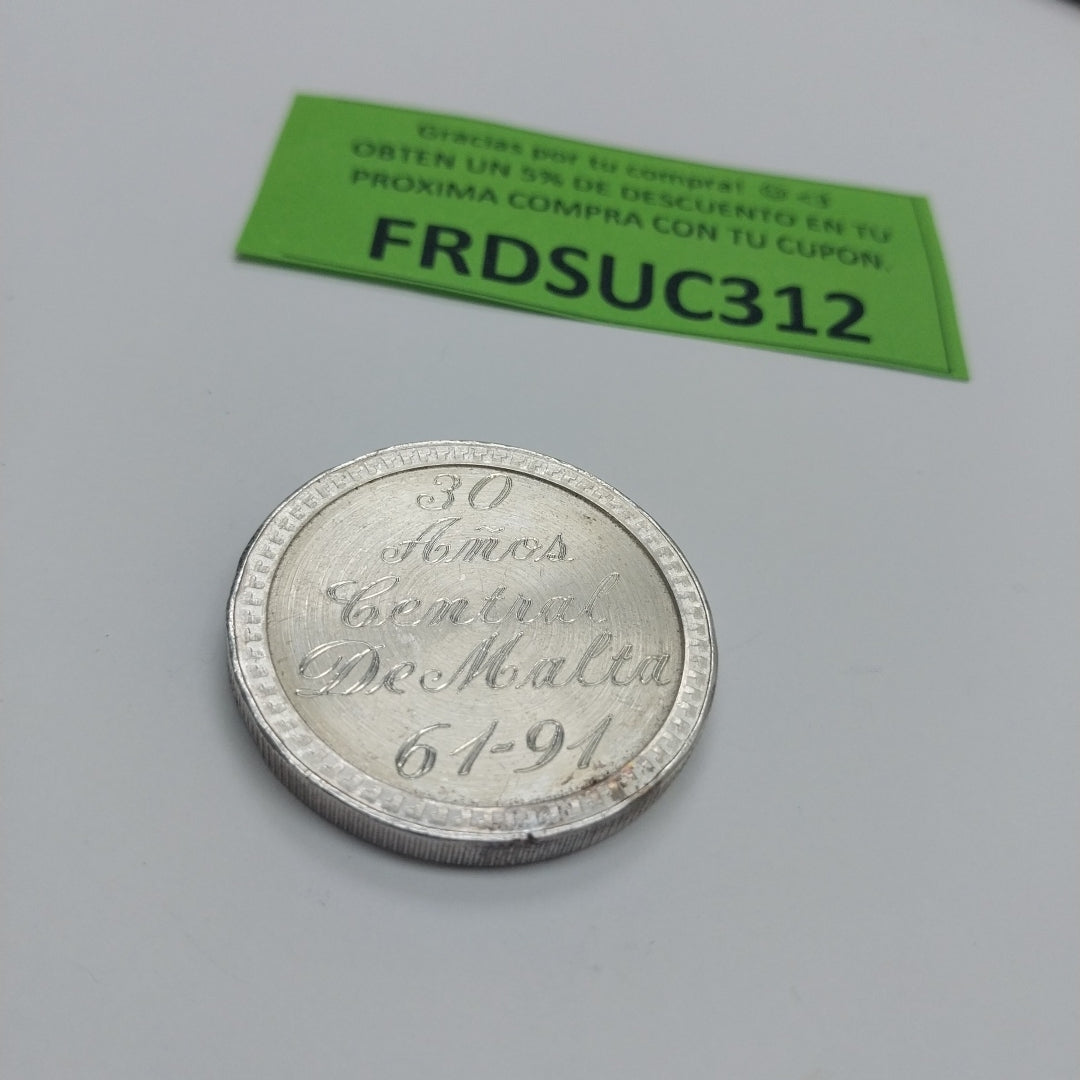 MEDALLA CONMEMORATIVA PLATA 29.2 GRMS (SEMINUEVO)