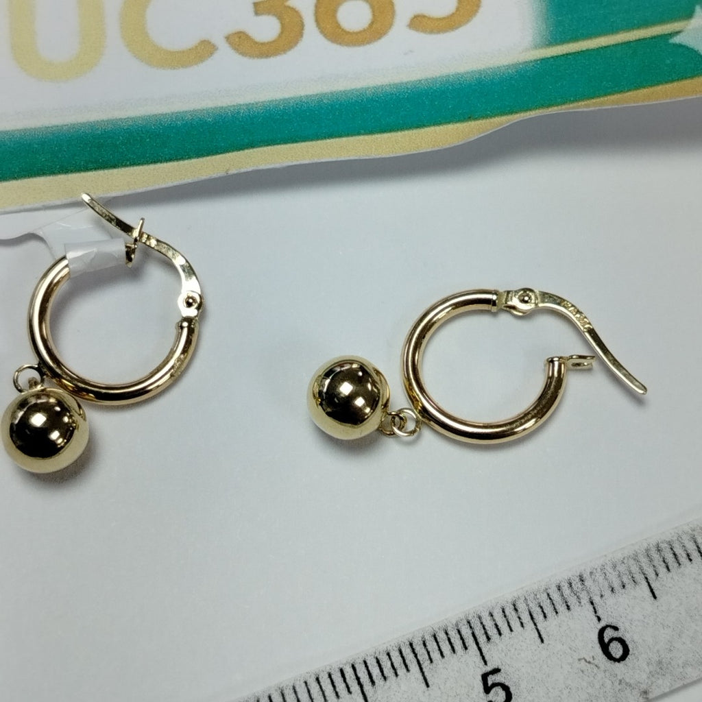 ARRACADAS ORO 14K 1.5 (NUEVO)