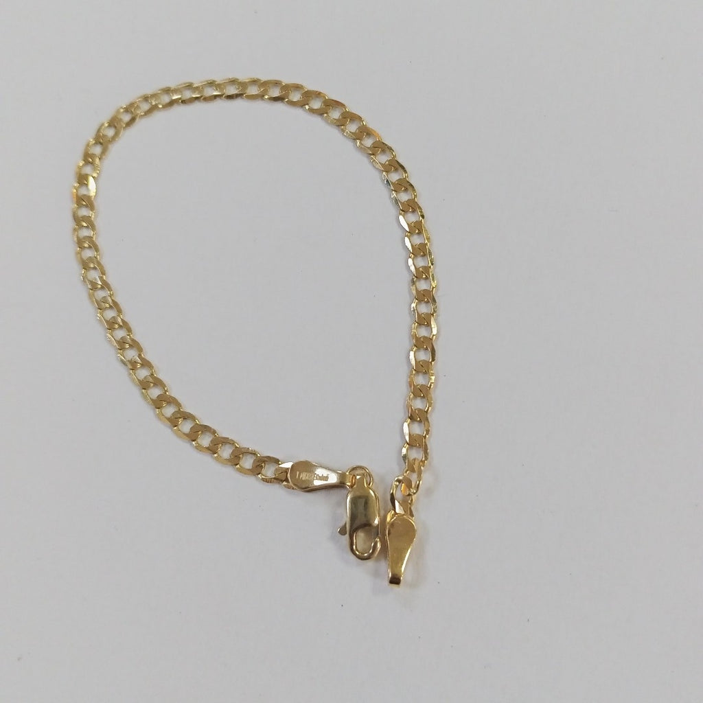 PULSERA TEJIDO BARBADA 14K 18 CM 3.2 GR (NUEVO)