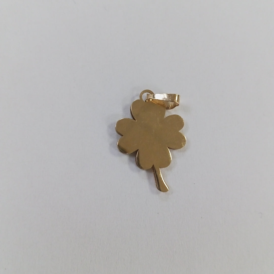DIJE FIG TREBOL C CIRCONIA 14K 0.8 GR (NUEVO)