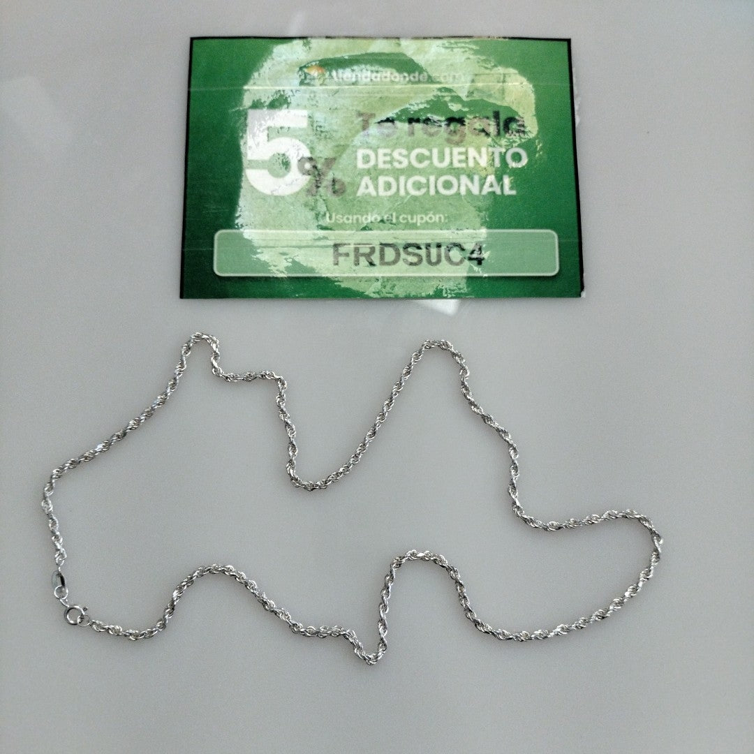 CADENA TORZAL PLATA .925 50 CM 8.52 GR (NUEVO)