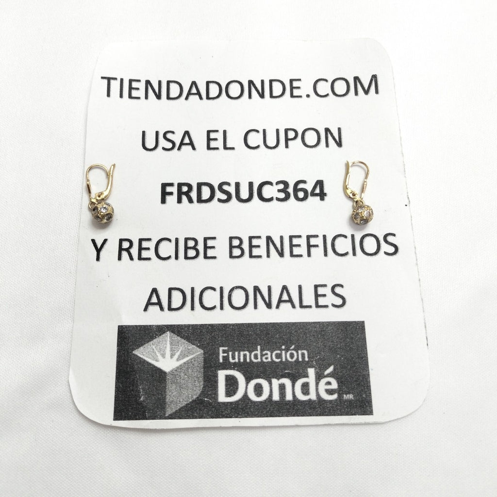 ARETES PAR ORO 14 K 2,70 GRMS (SEMINUEVO)