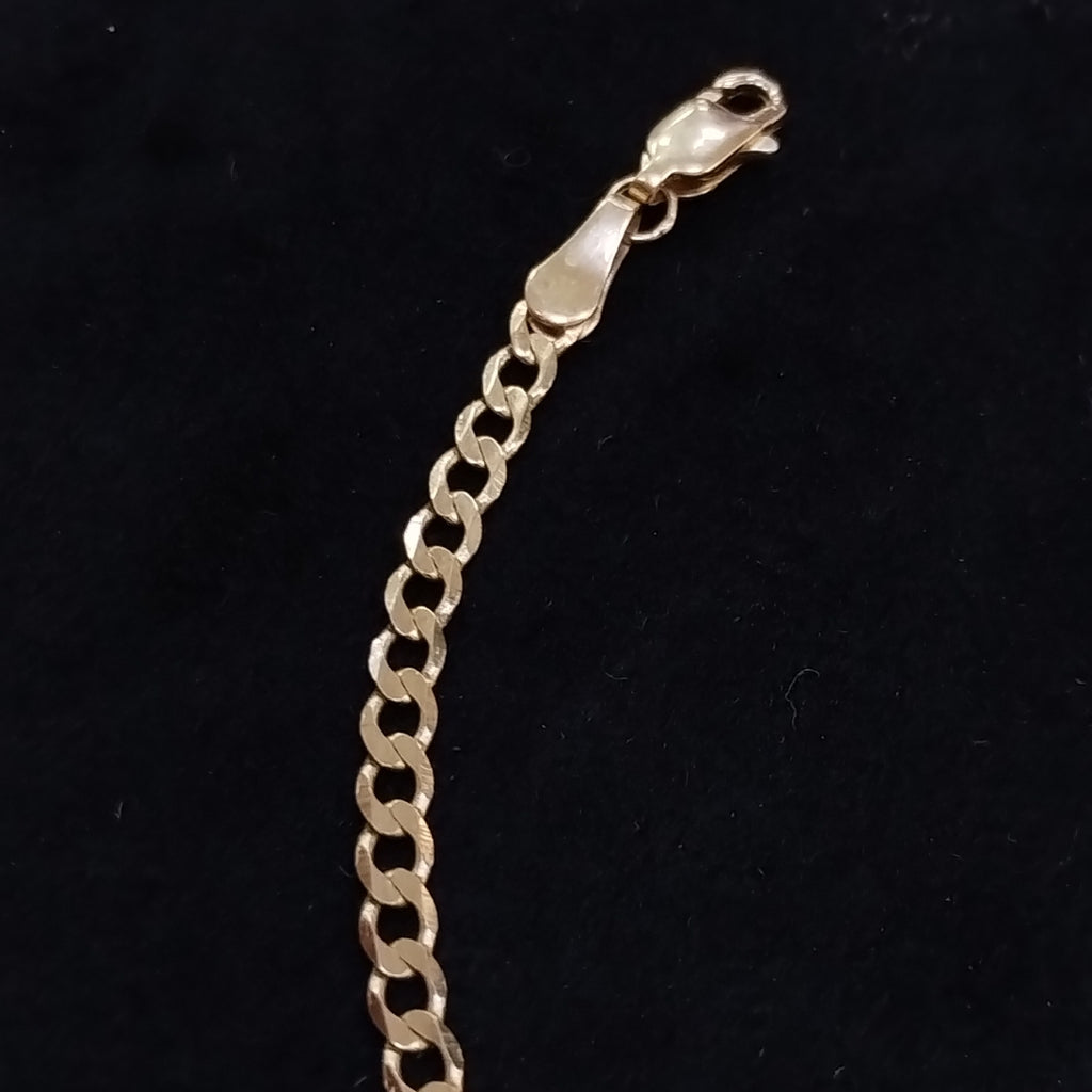 PULSERA TEJIDO BARBADA 14K 21 CM 3.6 GR (NUEVO)