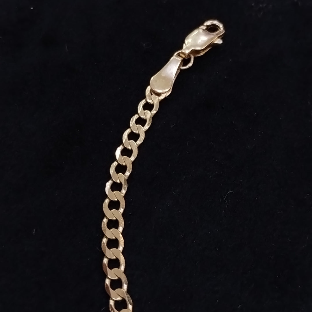 PULSERA TEJIDO BARBADA 14K 21 CM 3.6 GR (NUEVO)