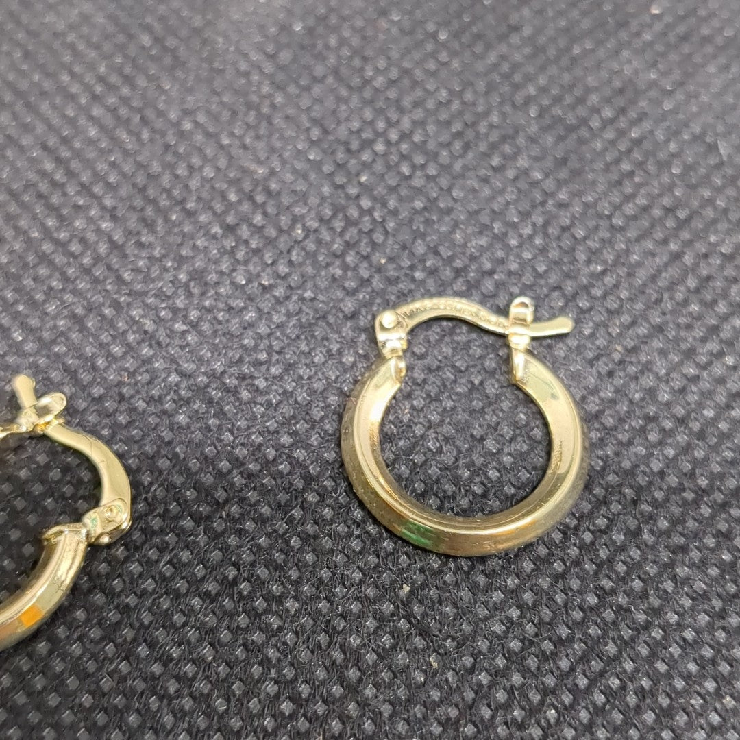 ARETES ARRACADAS CON CIRCONIAS 14K 2.3 GR (NUEVO)
