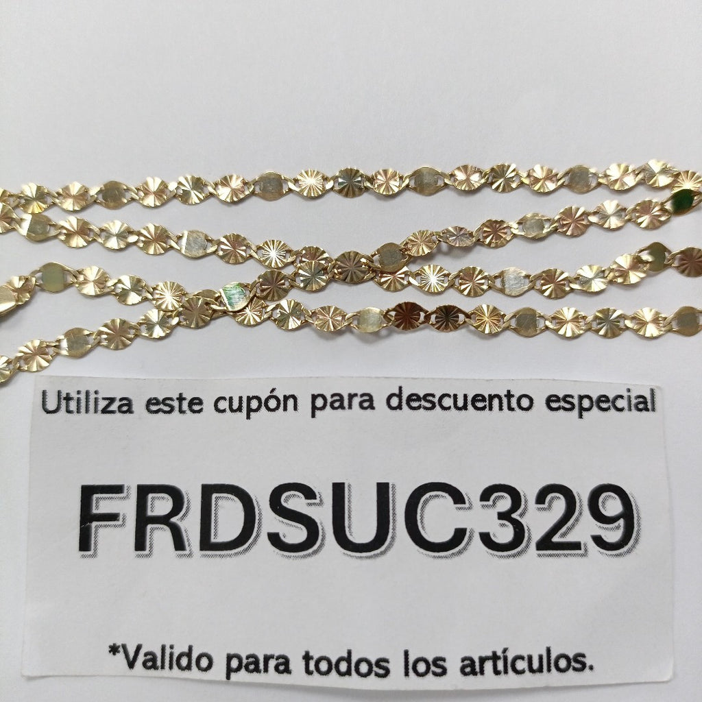 CADENA ORO, ORO COMBINADO 10 K 3.4 GRMS (SEMINUEVO)