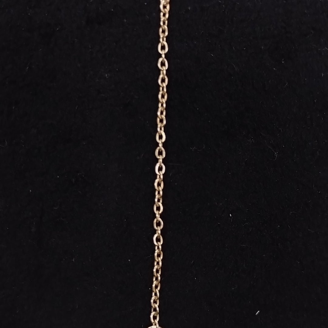 PULSERA TEJIDO ESP CON TREBOL 14K 18 CM 1.6 GR (NUEVO)