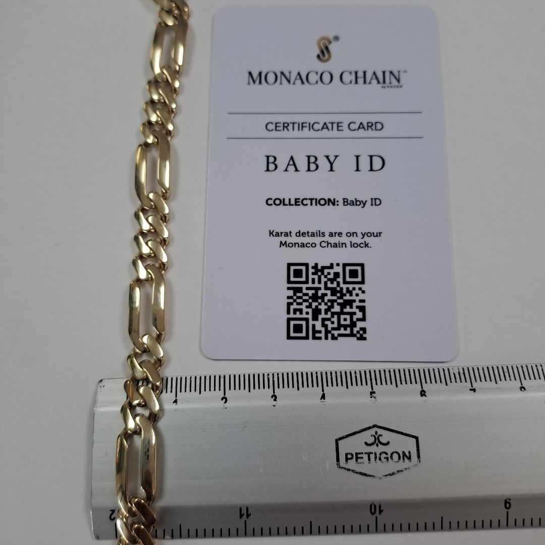 PULSERA MONACO ORO 14K 9.1 (NUEVO)