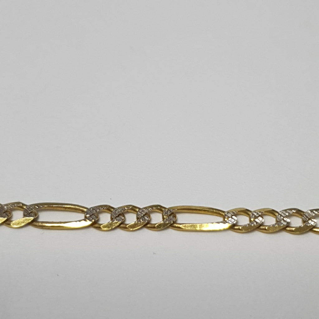 CADENAS TEJIDO 3X1 DIAMANTADO ORO 10K 50 CM 6 GR (NUEVO)