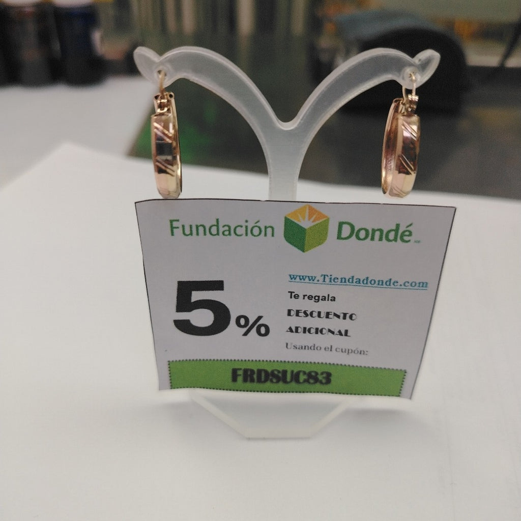 ARRACADAS PAR ORO, RODIADO 8 K 2.1 GRMS (SEMINUEVO)