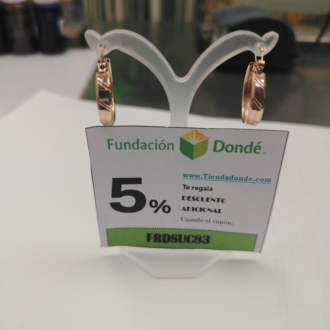 ARRACADAS PAR ORO, RODIADO 8 K 2.1 GRMS (SEMINUEVO)