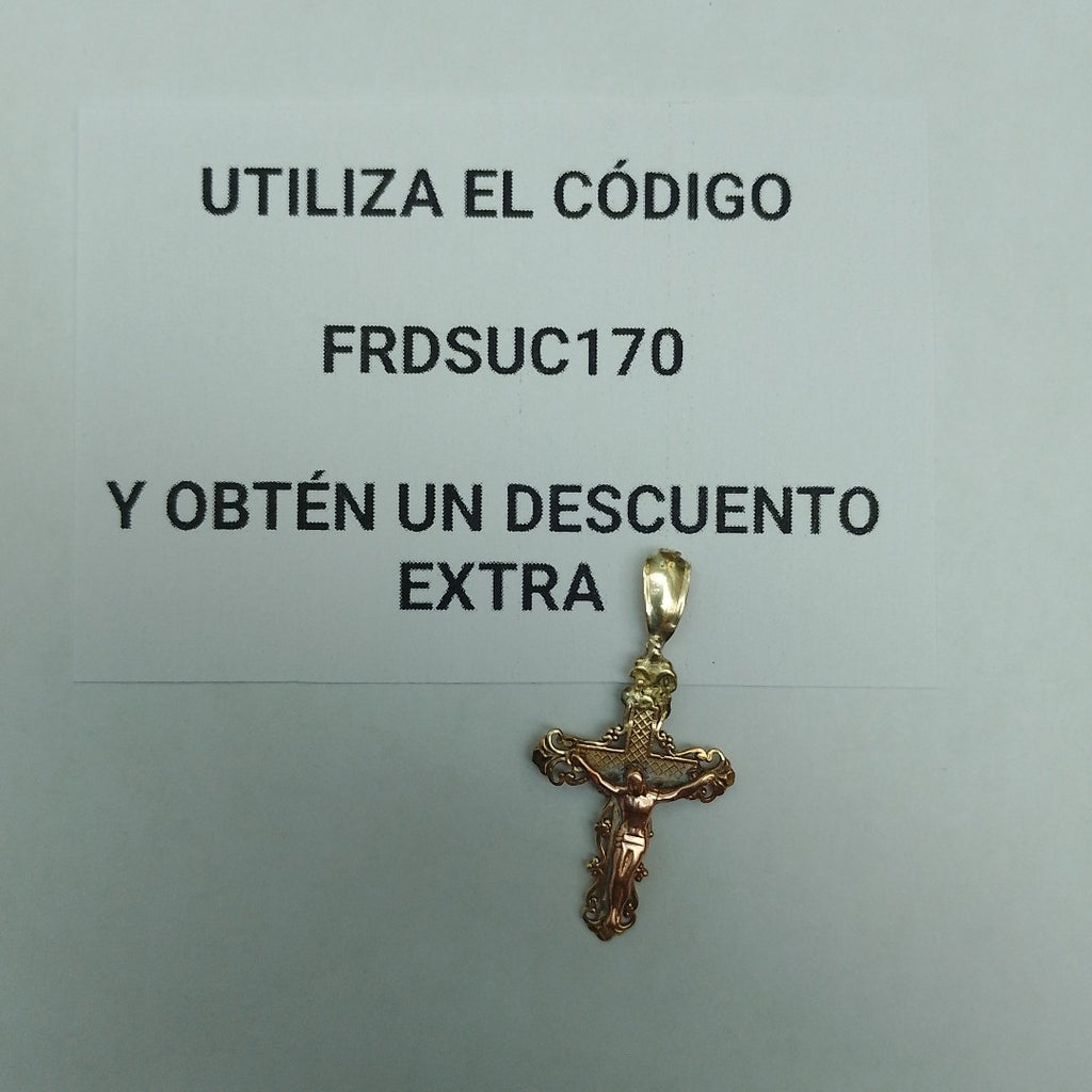 CRUCIFIJO ORO, ORO COMBINADO 10 K 1.5 GRMS (SEMINUEVO)