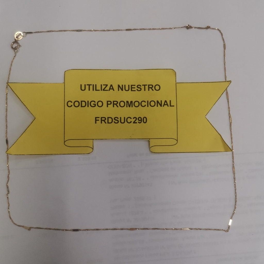 CADENA ORO 14 K 0.8 GRMS (SEMINUEVO)
