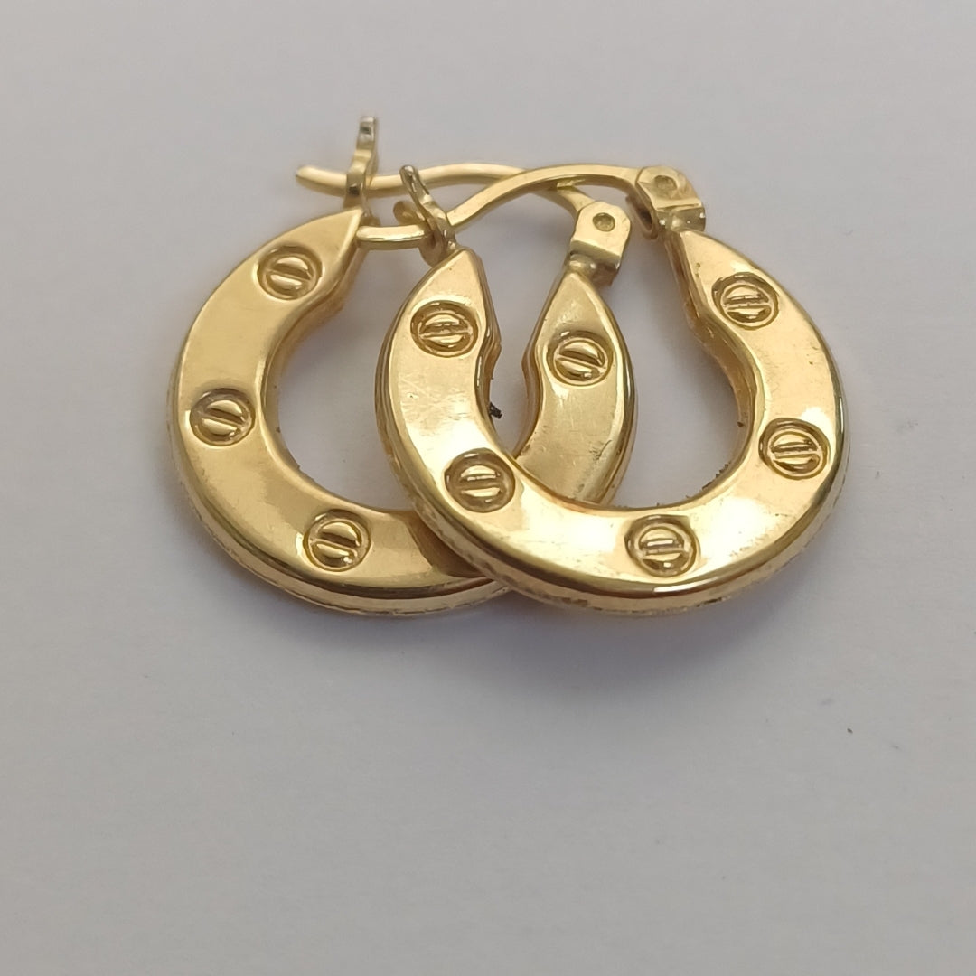 ARRACADAS PAR ORO 14 K 1.9 GRMS (SEMINUEVO)