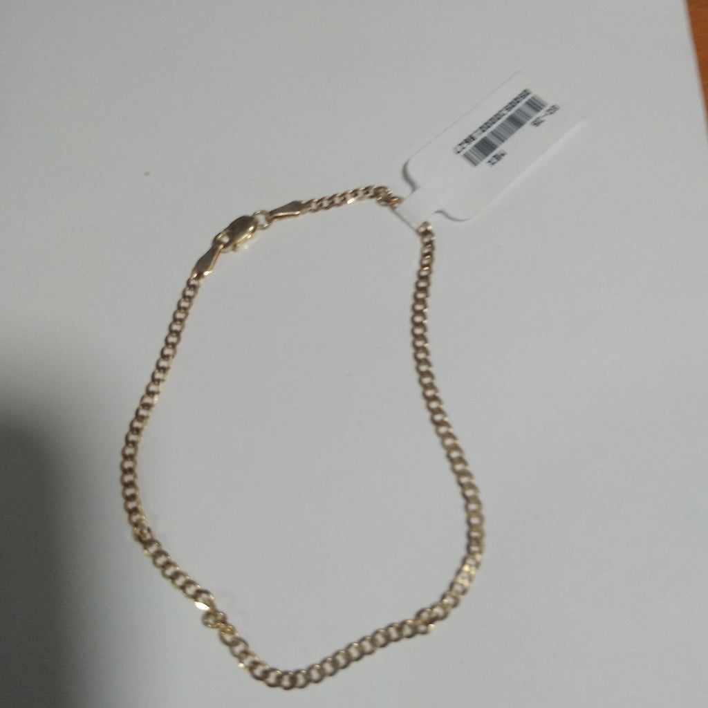 PULSERA TEJIDO BARBADA 14K 21 CM 2.3 GR (NUEVO)