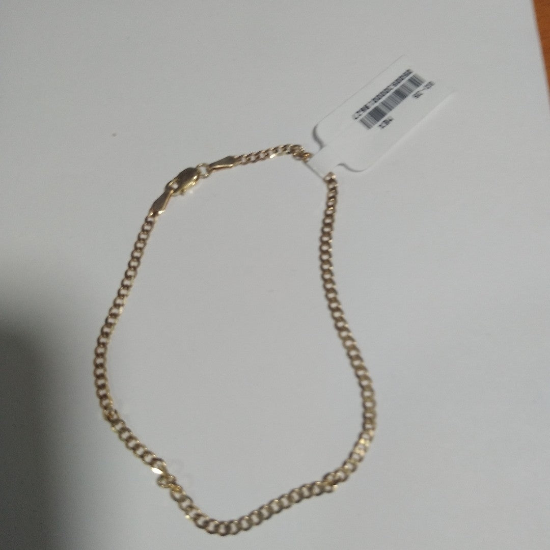 PULSERA TEJIDO BARBADA 14K 21 CM 2.3 GR (NUEVO)