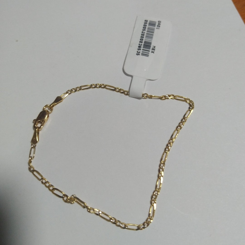 PULSERA 3X1 DIAMANTADA 14K 18 CM 1.5 GR (NUEVO)