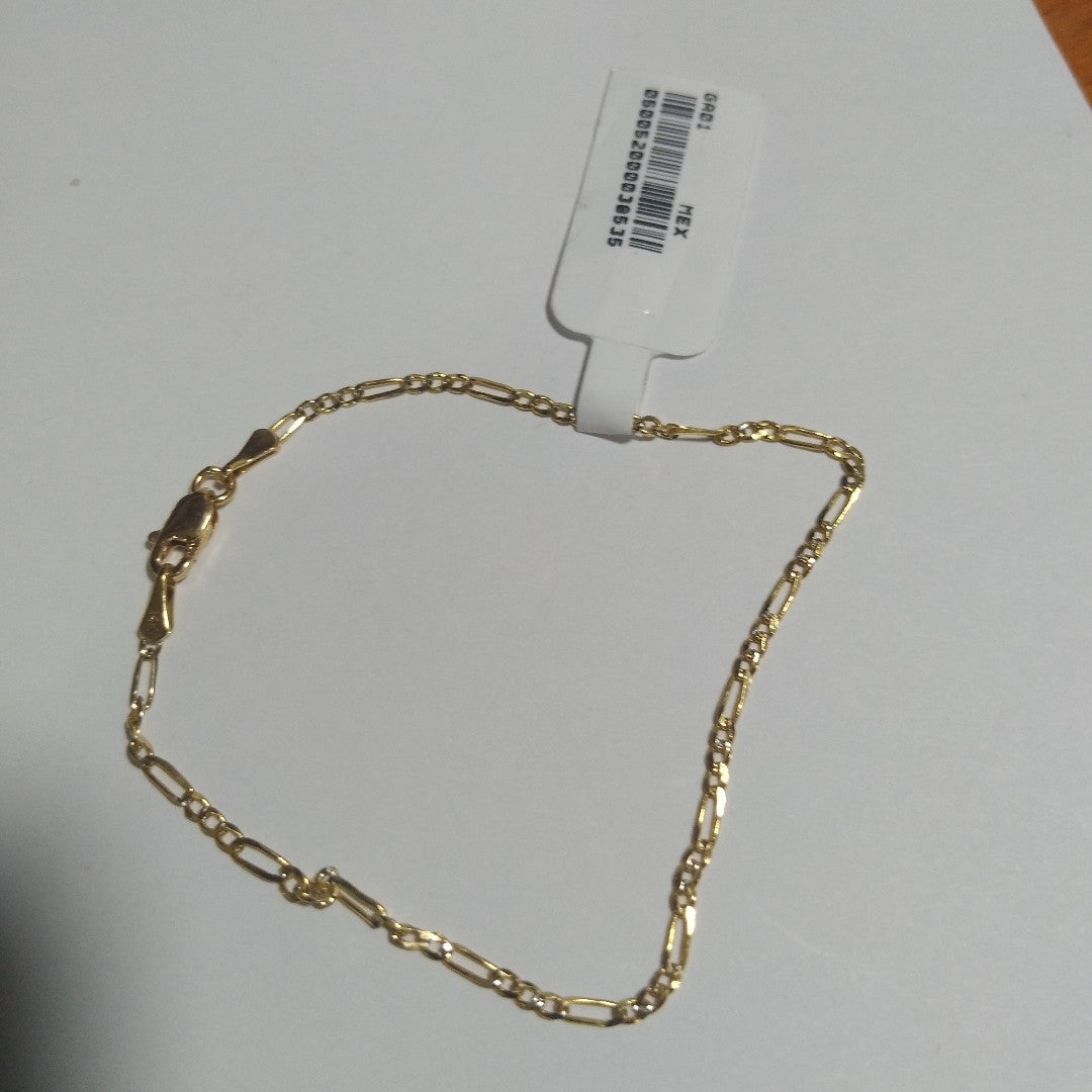 PULSERA 3X1 DIAMANTADA 14K 18 CM 1.5 GR (NUEVO)