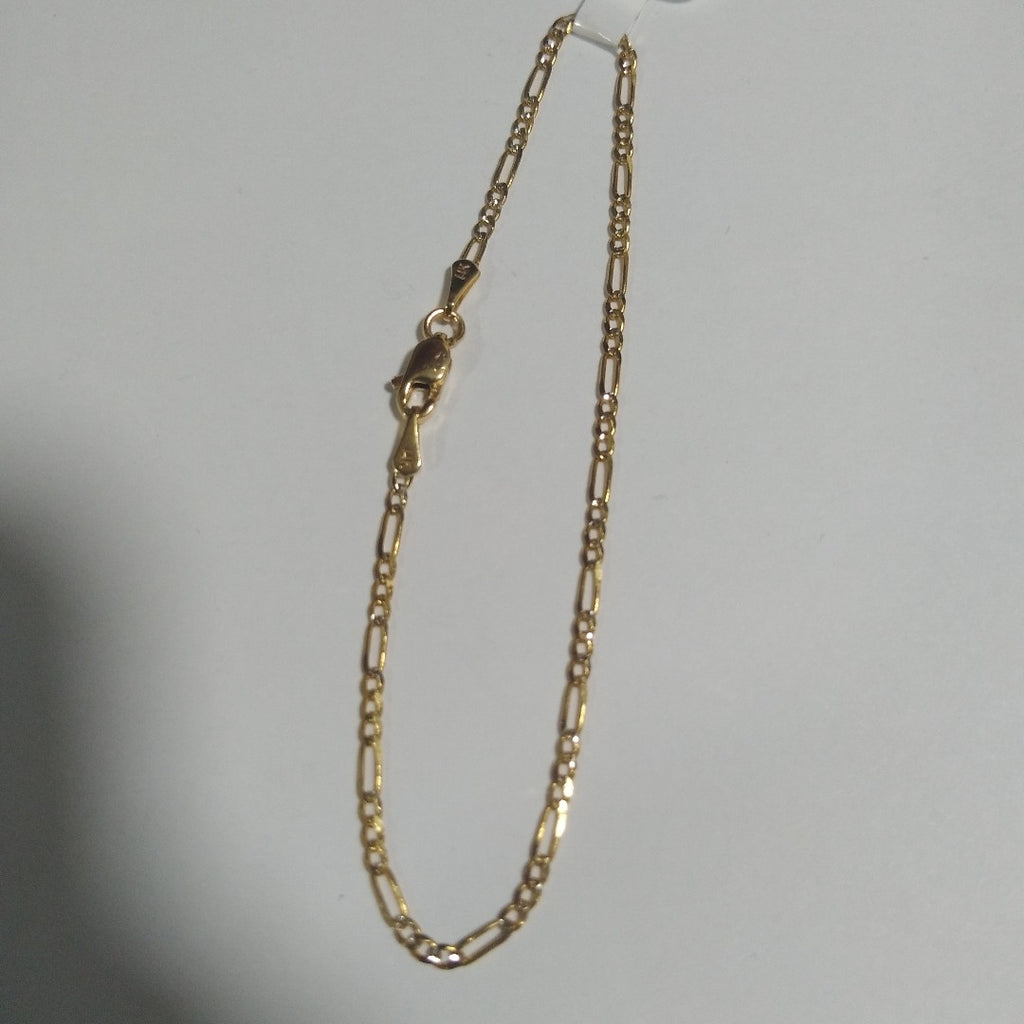 PULSERA 3X1 DIAMANTADA 14K 18 CM 1.5 GR (NUEVO)