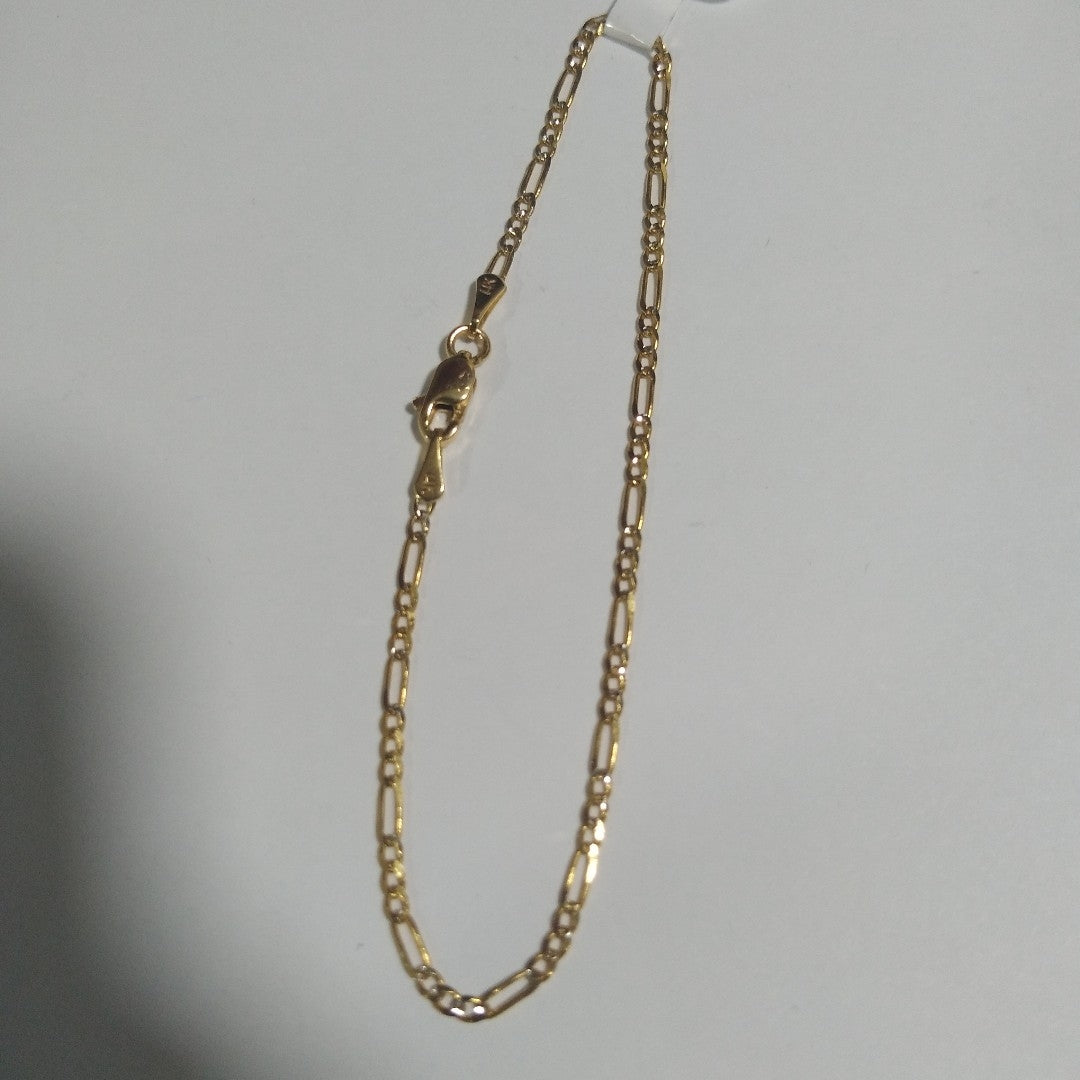 PULSERA 3X1 DIAMANTADA 14K 18 CM 1.5 GR (NUEVO)