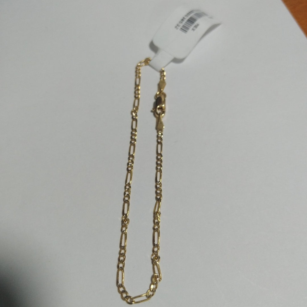 PULSERA 3X1 DIAMANTADA 14K 18 CM 1.5 GR (NUEVO)