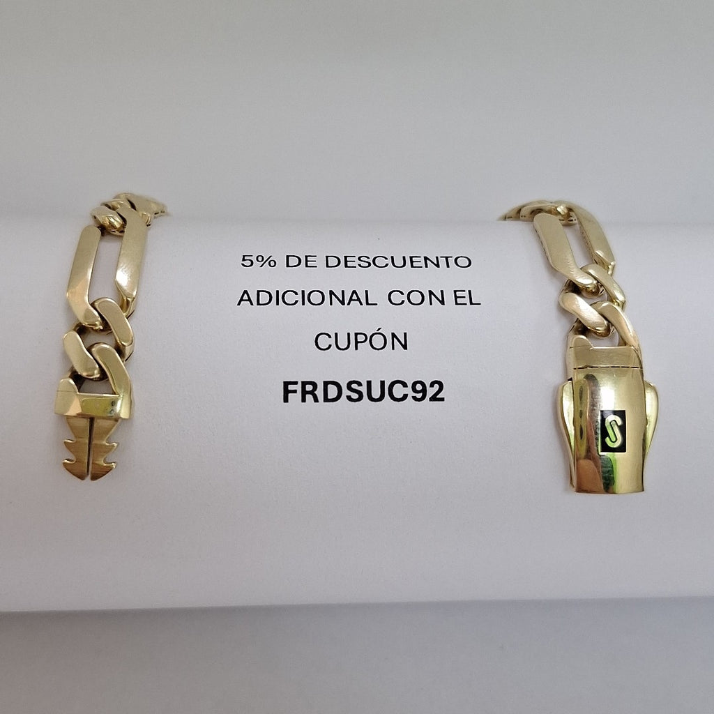 PULSERA CABALLERO MONACO ORO 14K 9.9 (NUEVO)