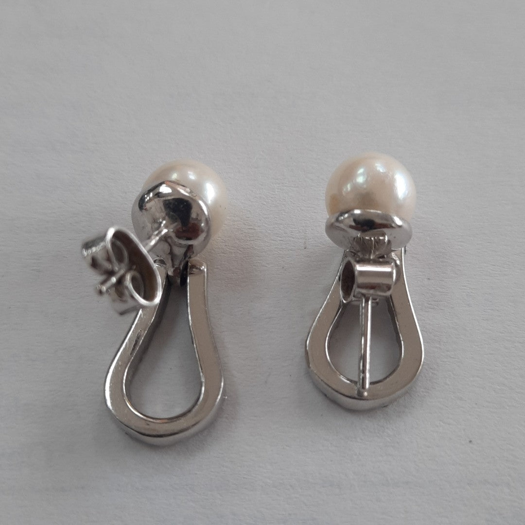 BROQUELES PAR ORO, ORO BLANCO 14 K 5.2 GRMS (SEMINUEVO)