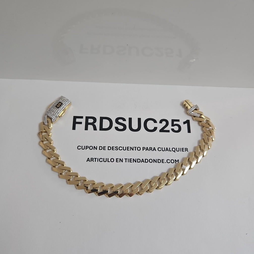 PULSERA CABALLERO MONACO ORO 10K 13 (NUEVO)
