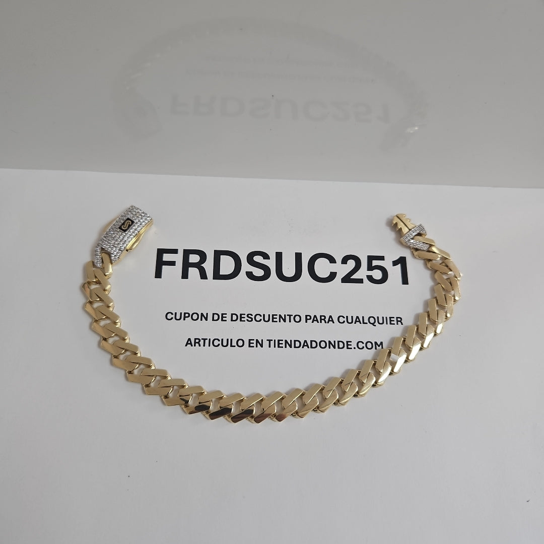 PULSERA CABALLERO MONACO ORO 10K 13 (NUEVO)