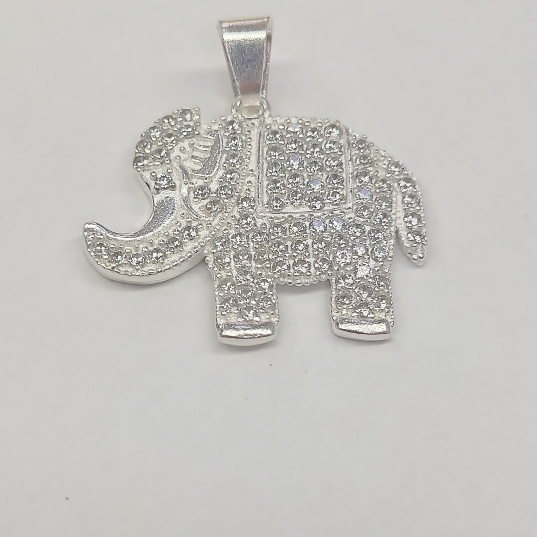 DIJE ELEFANTE C/CIRCONIAS PLATA .925 5.5 GR (NUEVO)