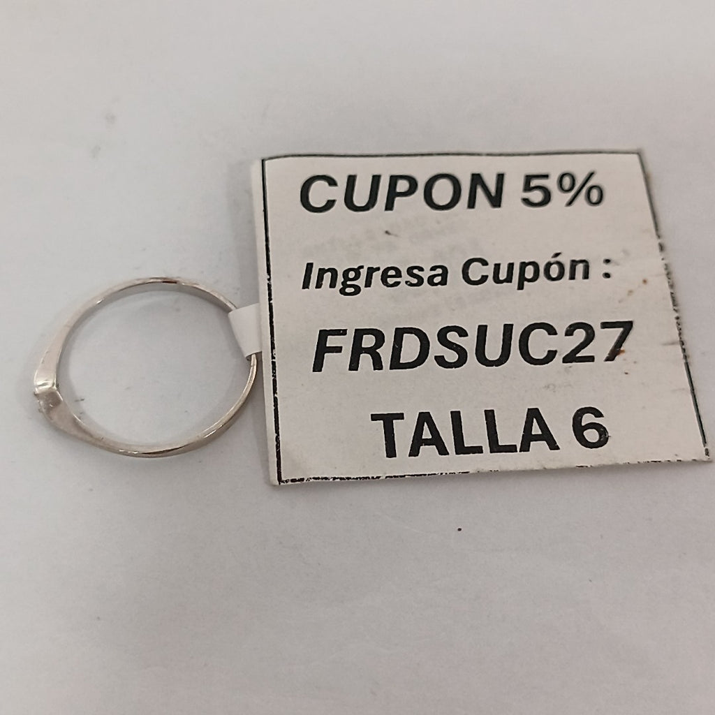 ANILLO ORO BLANCO 14 K 0,70 GRMS (SEMINUEVO)