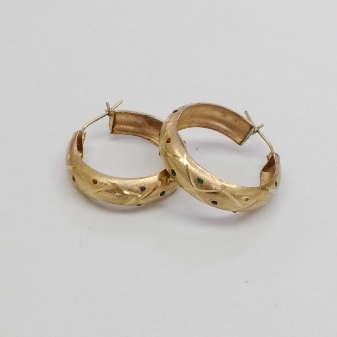 ARRACADAS PAR ORO 10 K 3.4 GRMS (SEMINUEVO)