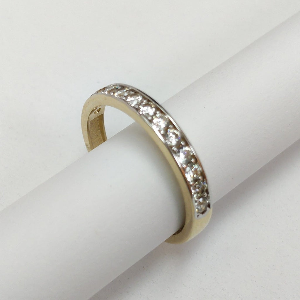 ANILLO ANILLITO C CIRCONIAS 14K 7 TALLA 2 GR (NUEVO)