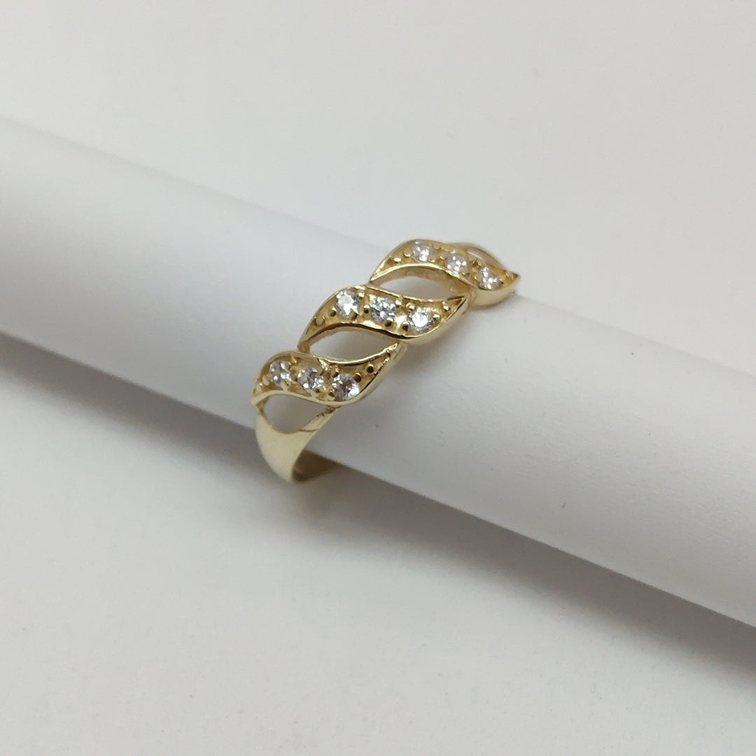 ANILLOS C CIRCONIAS 14K TALLA 7 1.3 GR (NUEVO)