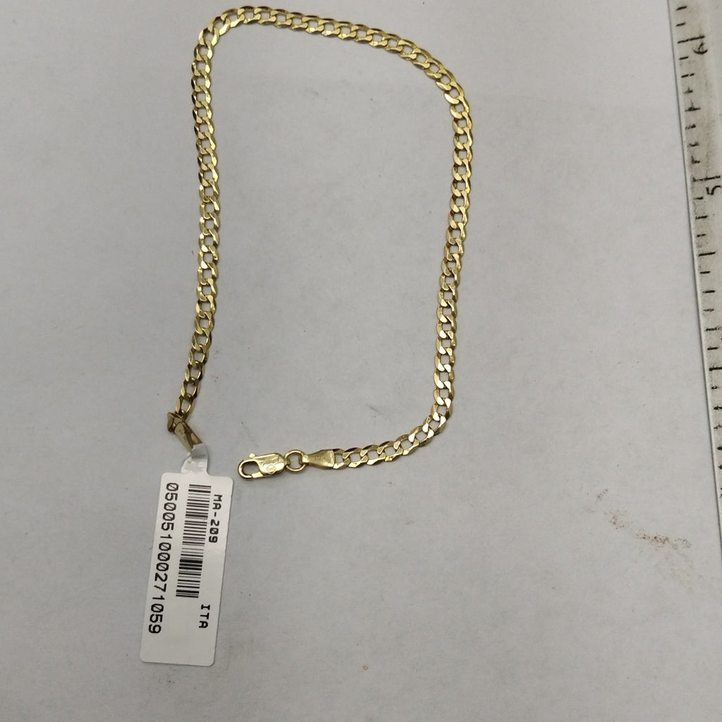 PULSERAS CABALLERO BARBADA AMARILLA ORO 14K 2.7 (NUEVO)