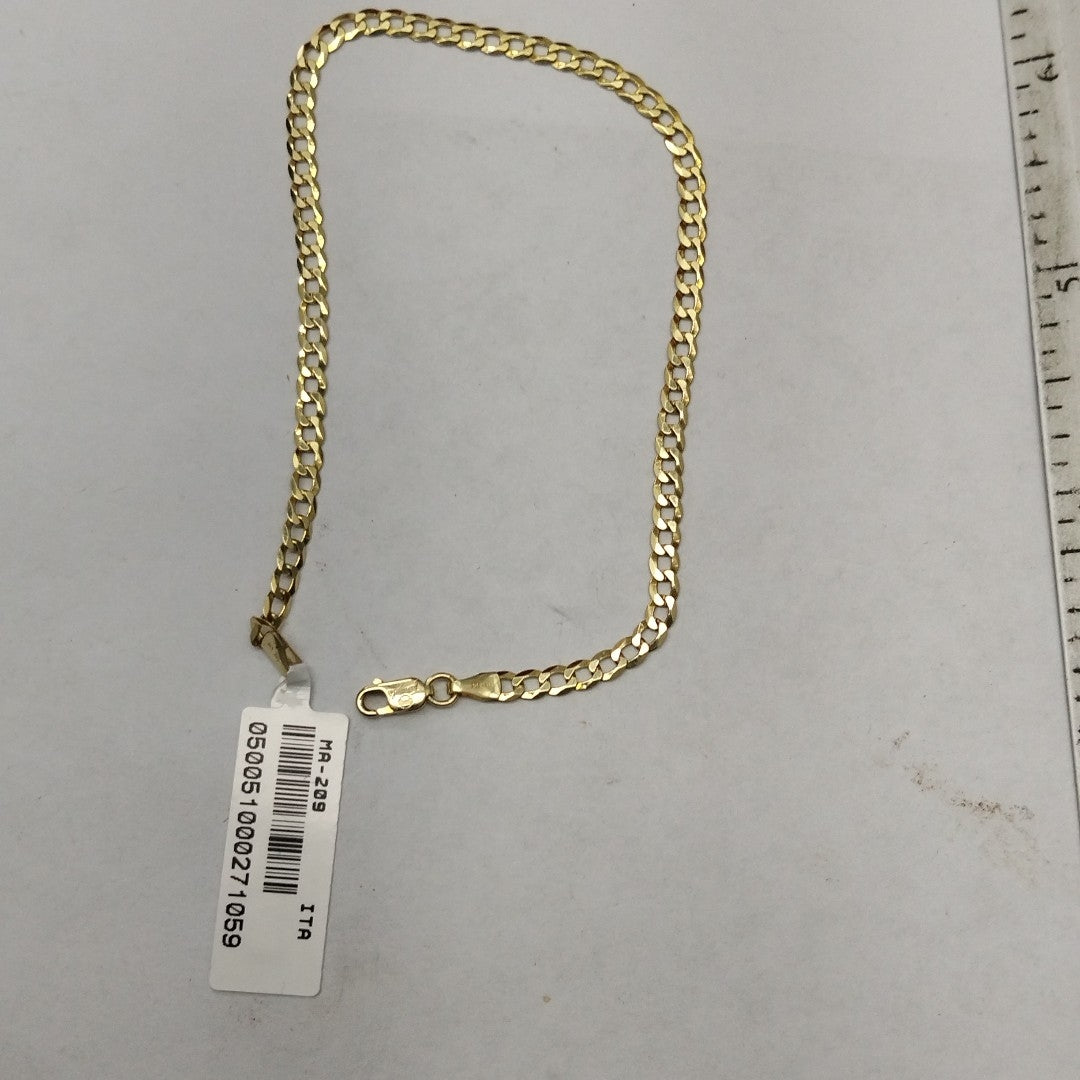 PULSERAS CABALLERO BARBADA AMARILLA ORO 14K 2.7 (NUEVO)