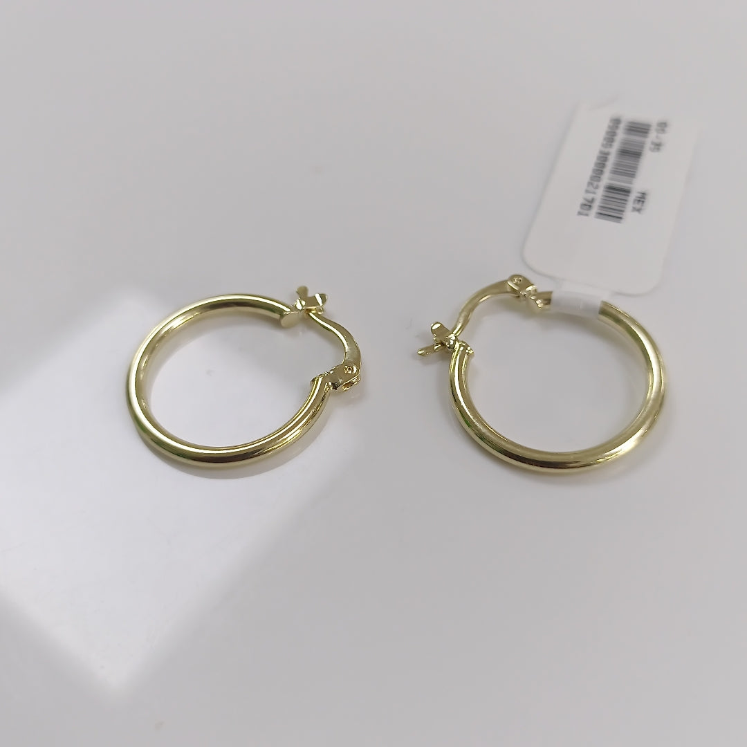 ARETES TEJIDO ARRACADAS LISAS 14K 1.2 GR (NUEVO)