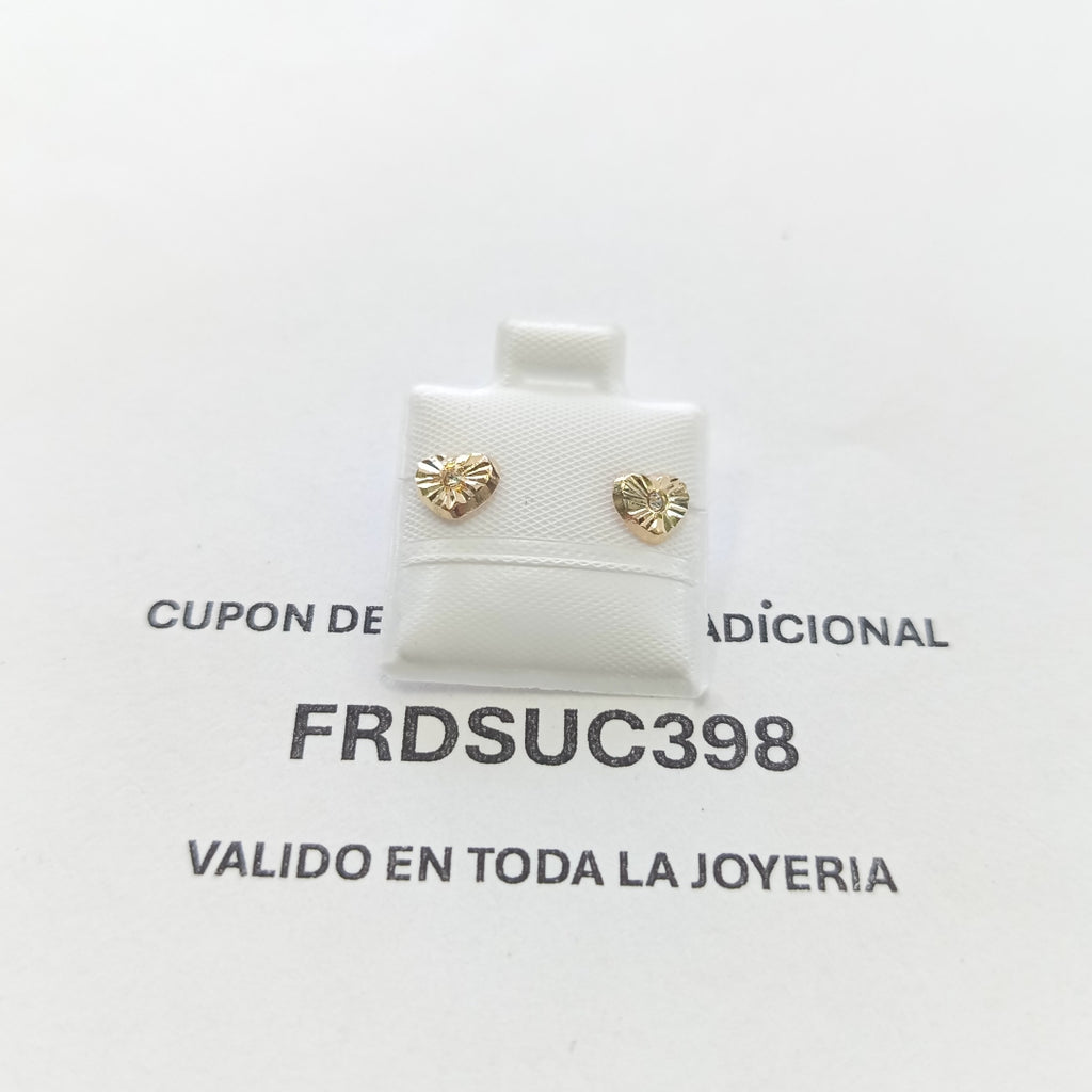 BROQUELES BROQUEL FIG CORAZON C CIRCONIA 14K 0.2603 GR (NUEVO)