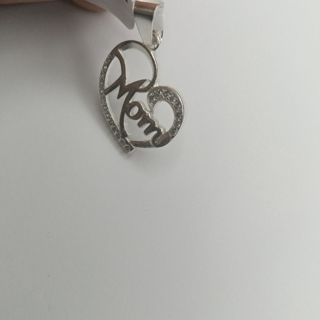DIJE CORAZON C/CIRCONIAS PLATA .925 3.1 GR (NUEVO)