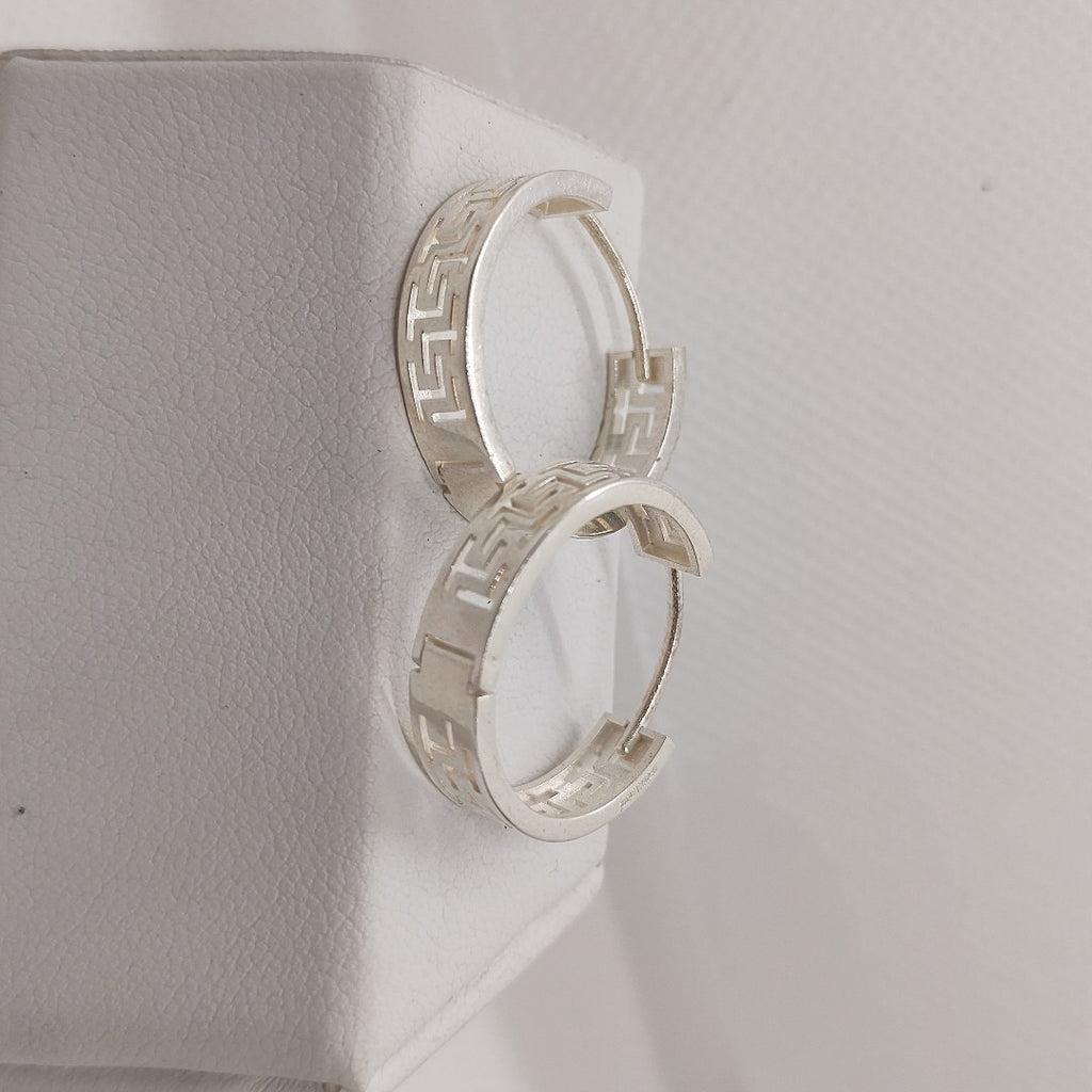 ARETES ARRACADAS GRECAS PLATA .925 4.23 GR (NUEVO)