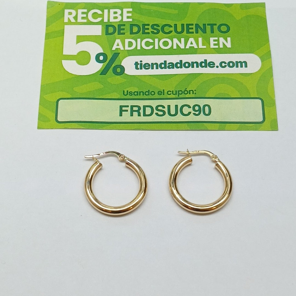 ARRACADAS ORO 14K 1.5 (NUEVO)