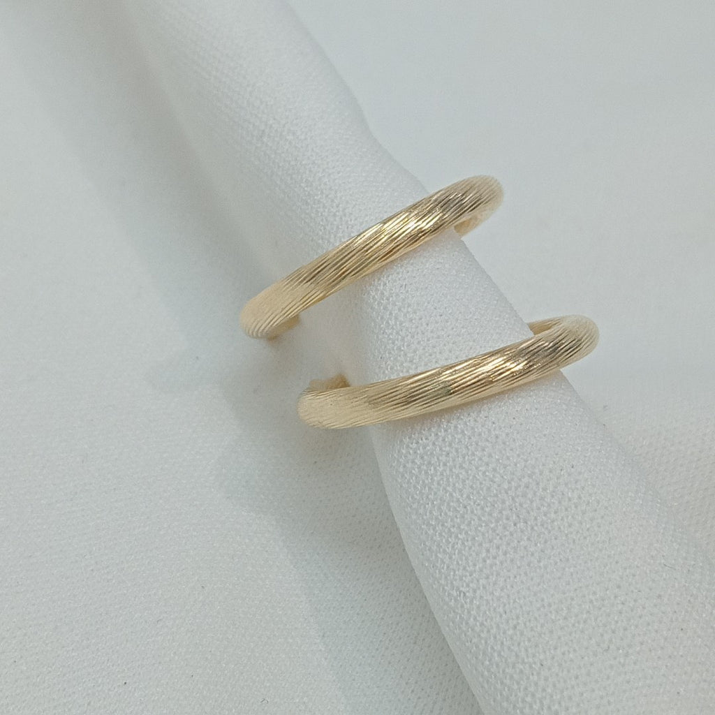 ARETES TEJIDO ARRACADAS ASTRIADAS 14K 2.7 GR (NUEVO)