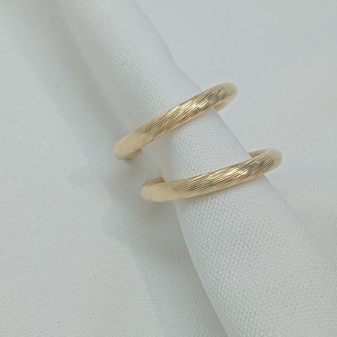 ARETES TEJIDO ARRACADAS ASTRIADAS 14K 2.7 GR (NUEVO)