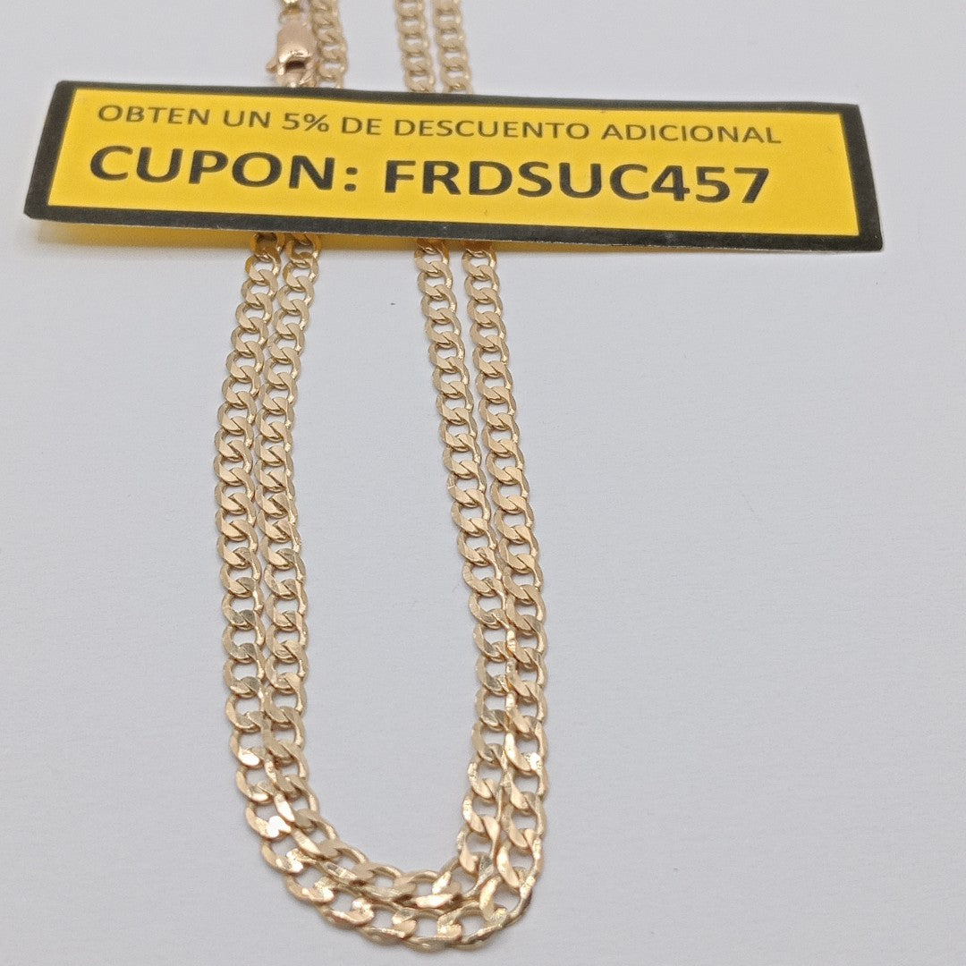 CADENA TEJIDO BARBADA 14K 55 CM 8.2 GR (NUEVO)