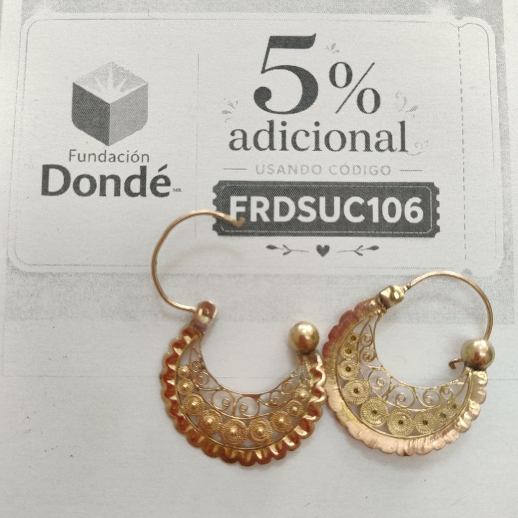 ARRACADAS PAR ORO 10 K 4.7 GRMS (SEMINUEVO)