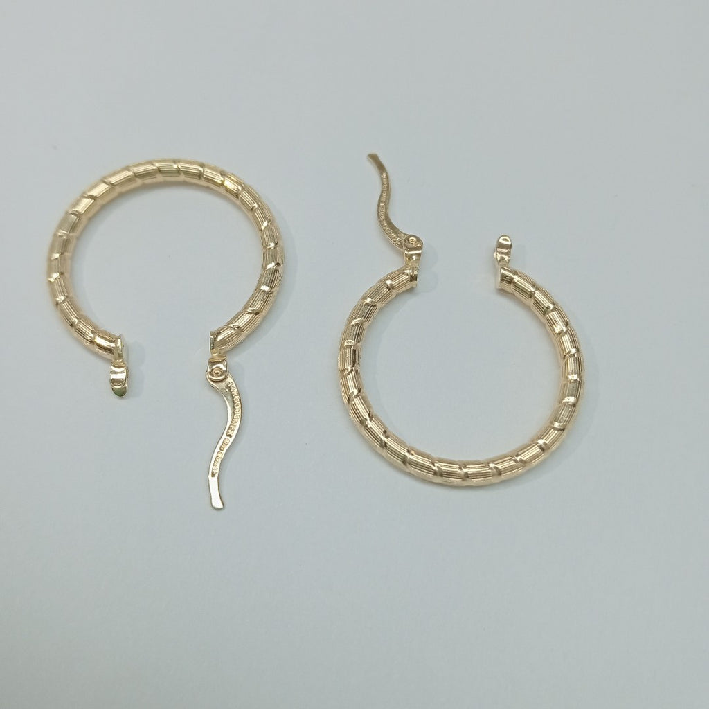 ARETES ARRACADAS LABRADAS 14K 3.3 GR (NUEVO)