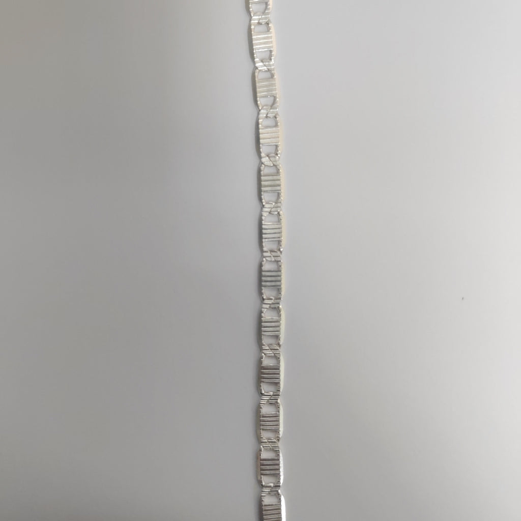 PULSERA TEJIDO ESPEJO PLATA .925 21 CM 7.9 GR (NUEVO)